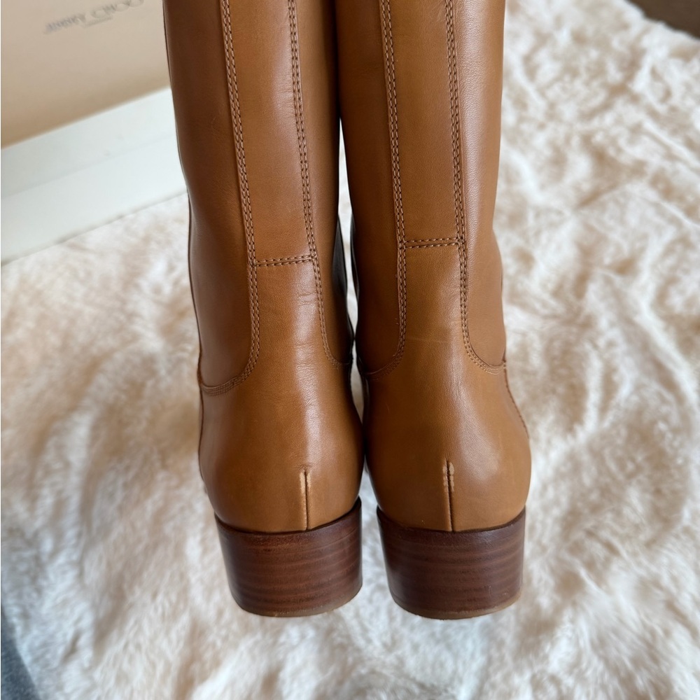 Jimmy Choo Women’s Babel Calf Boot in Tan Sz 38.5. Authentic! - Picture 4 of 7